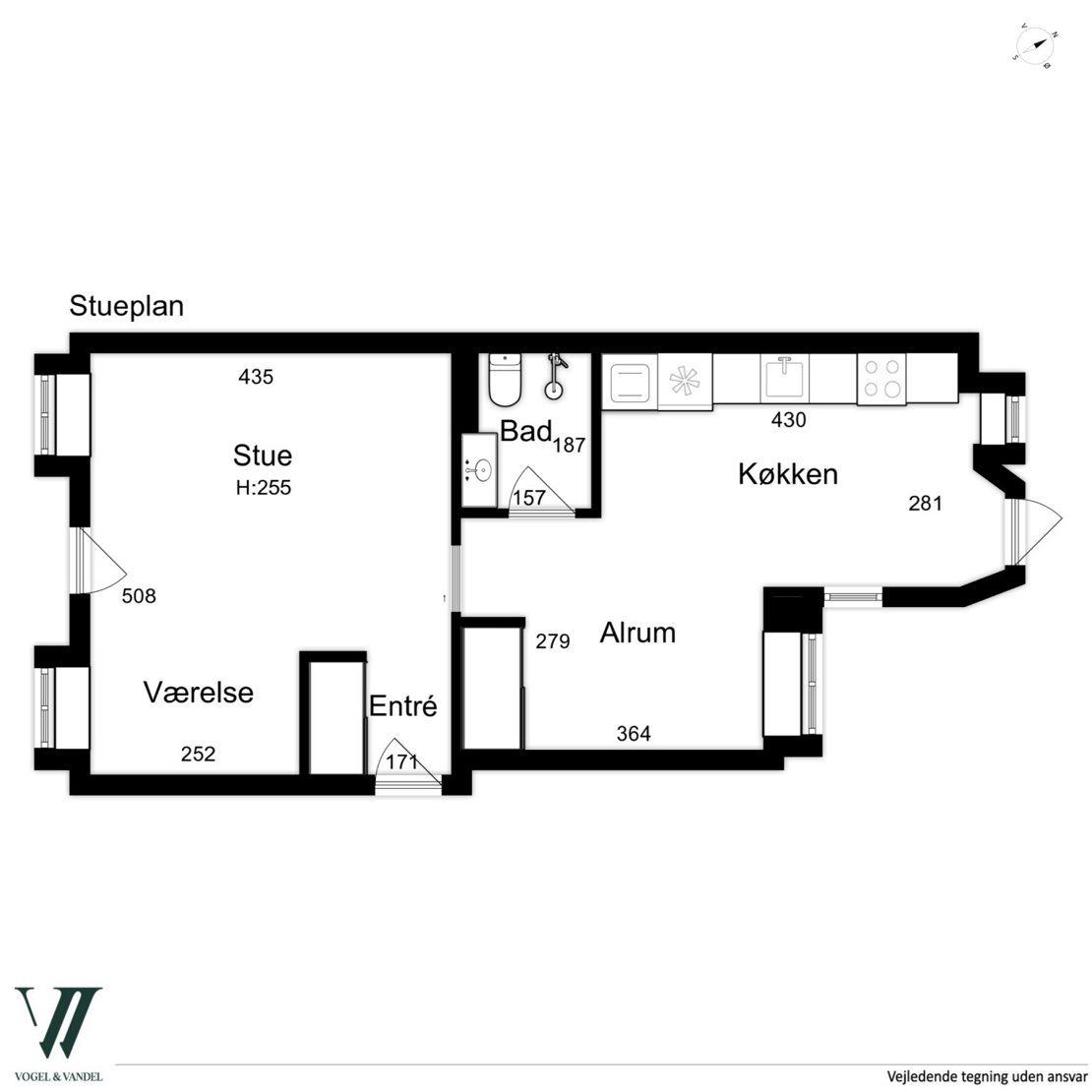 Gammeltoftsgade 12A, st. tv., 1355 København K - Plantegning