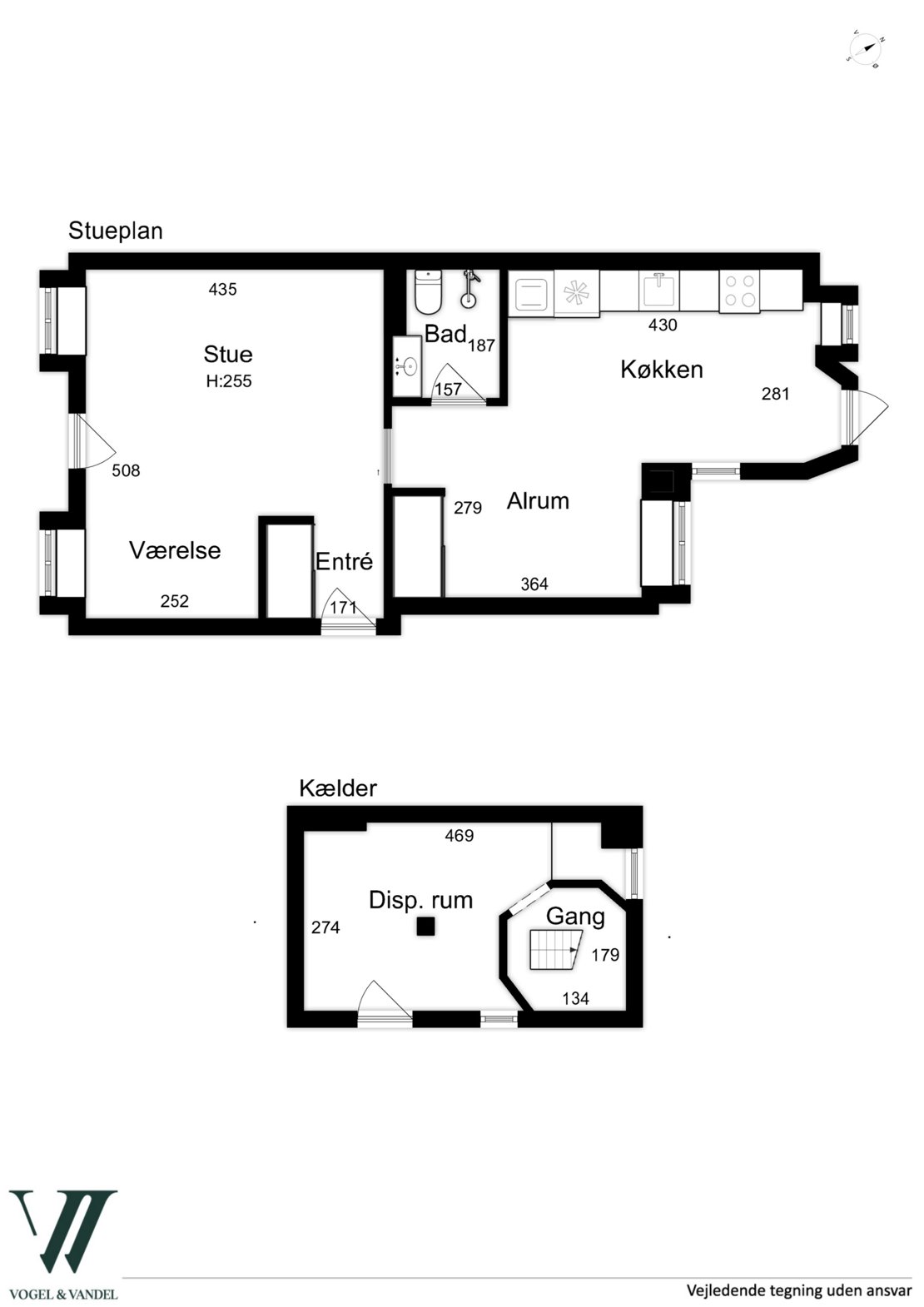 Gammeltoftsgade 12A, st. tv., 1355 København K - Plantegning