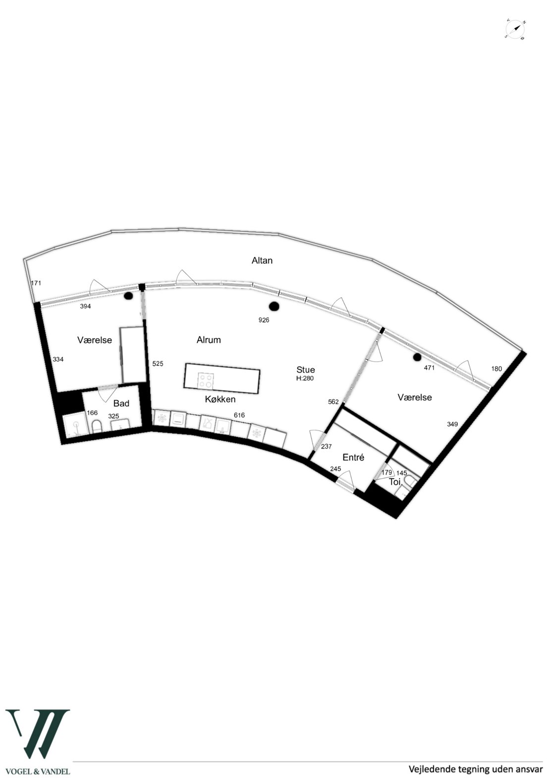 Islands Brygge 32A, 6. 659., 2300 København S - Plantegning