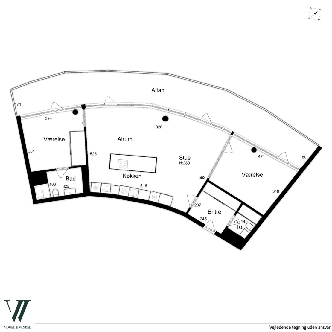 Islands Brygge 32A, 6. 659., 2300 København S - Plantegning