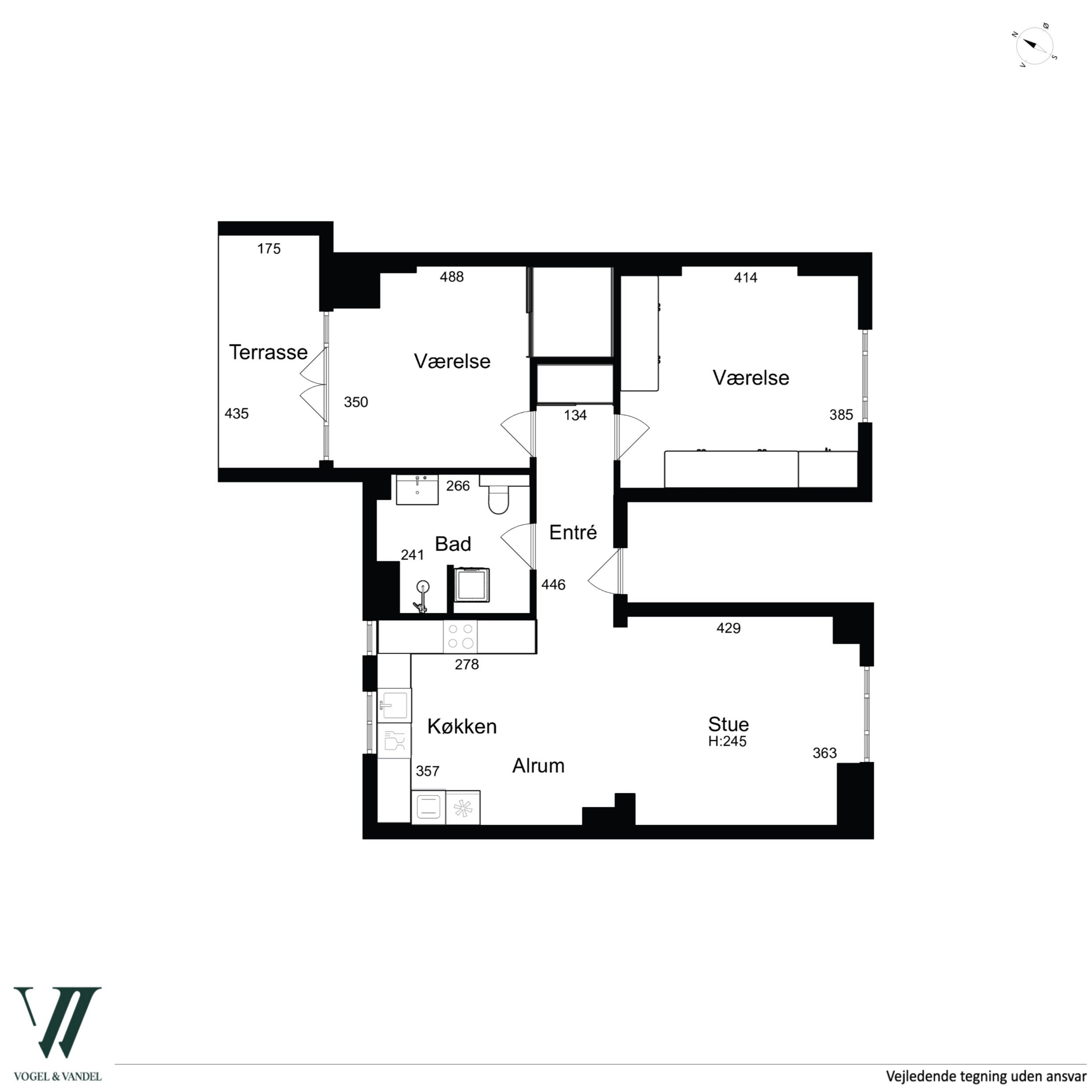 Holsteinsgade 47, st., 2100 København Ø - Plantegning