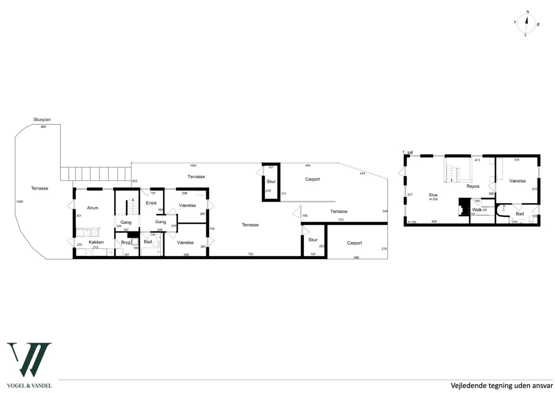 Birkholmsvej 13B, 2830 Virum - Plantegning