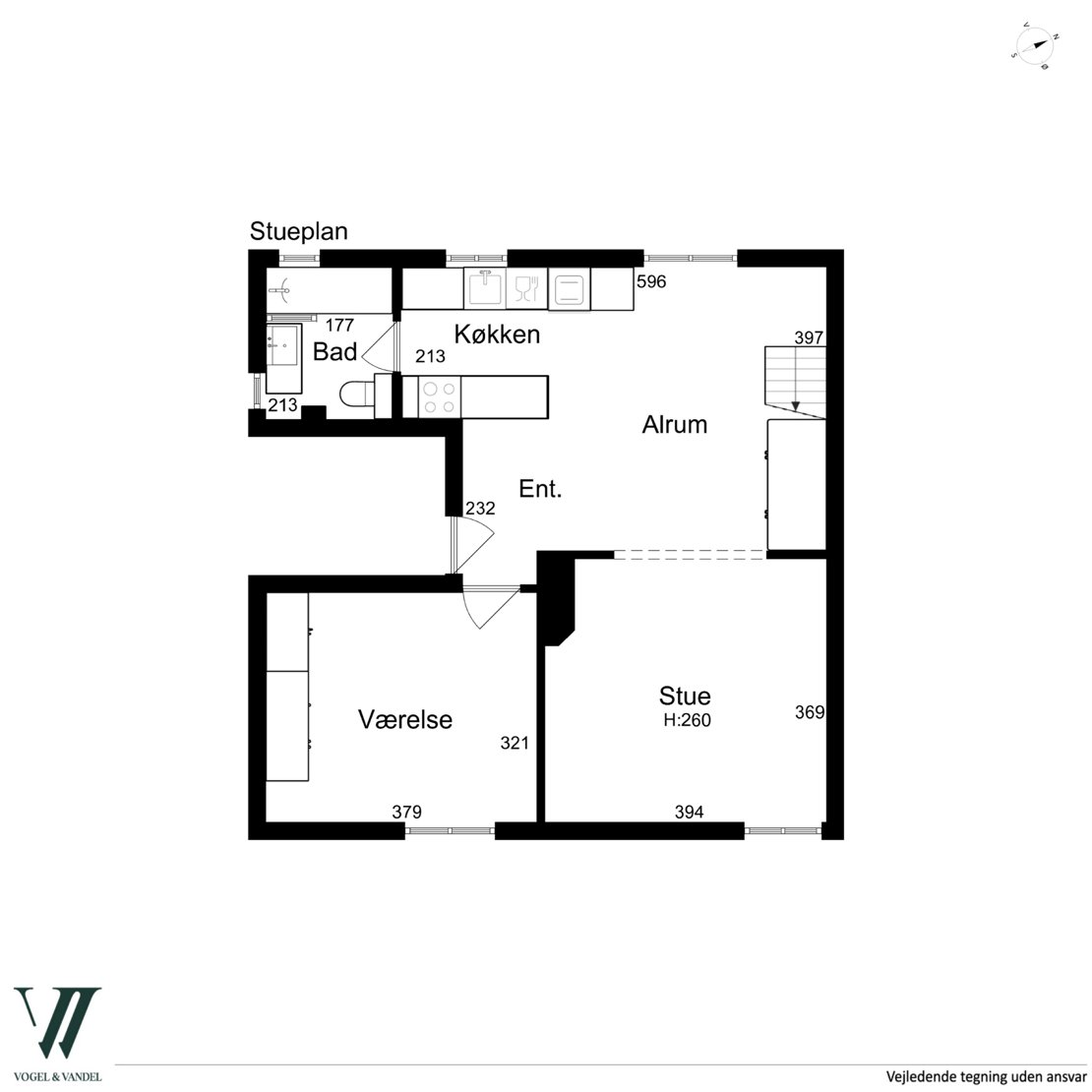 Broderskabsvej 8, 1., 2000 Frederiksberg - Plantegning