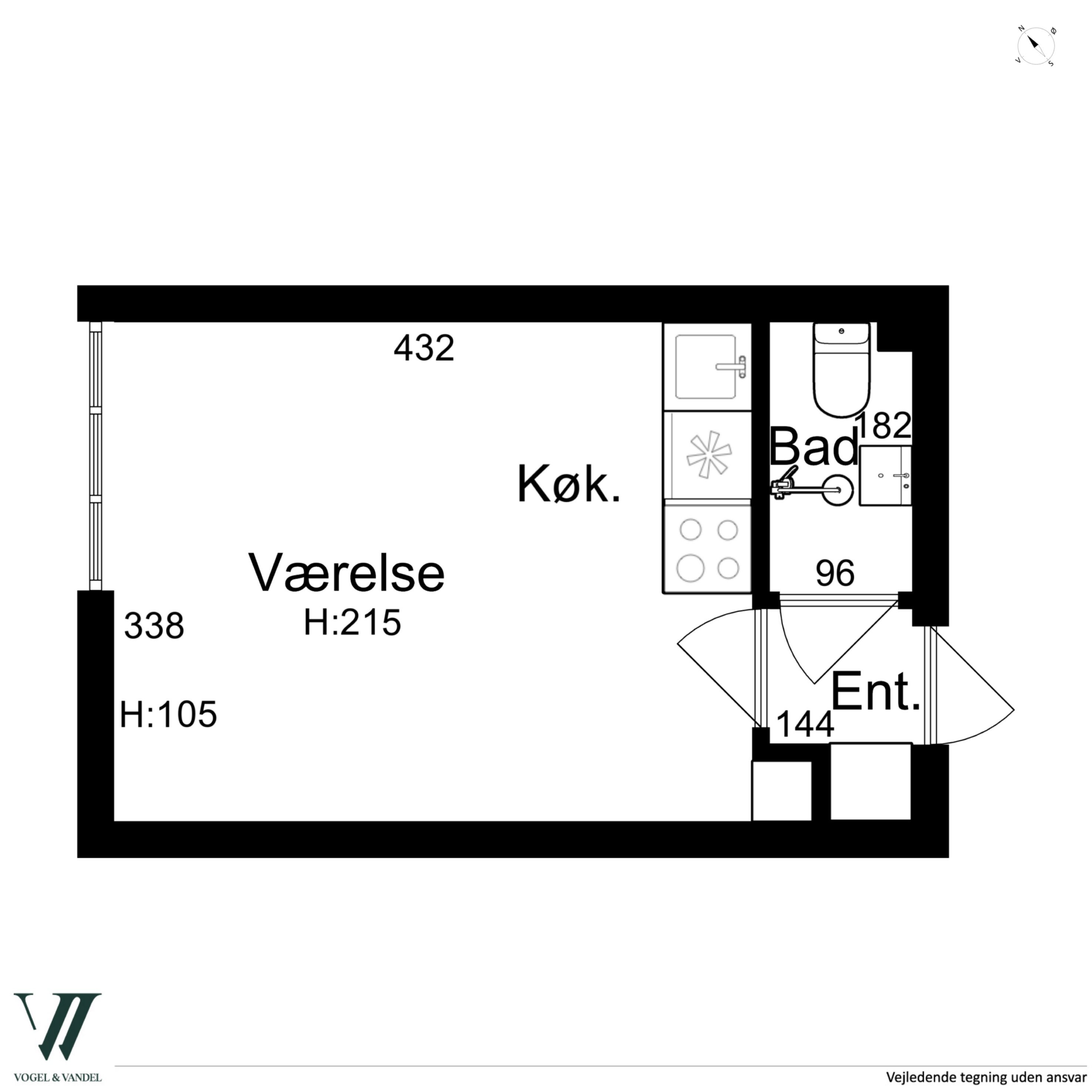 Julius Bloms Gade 6, 5. 2., 2200 København N - Plantegning